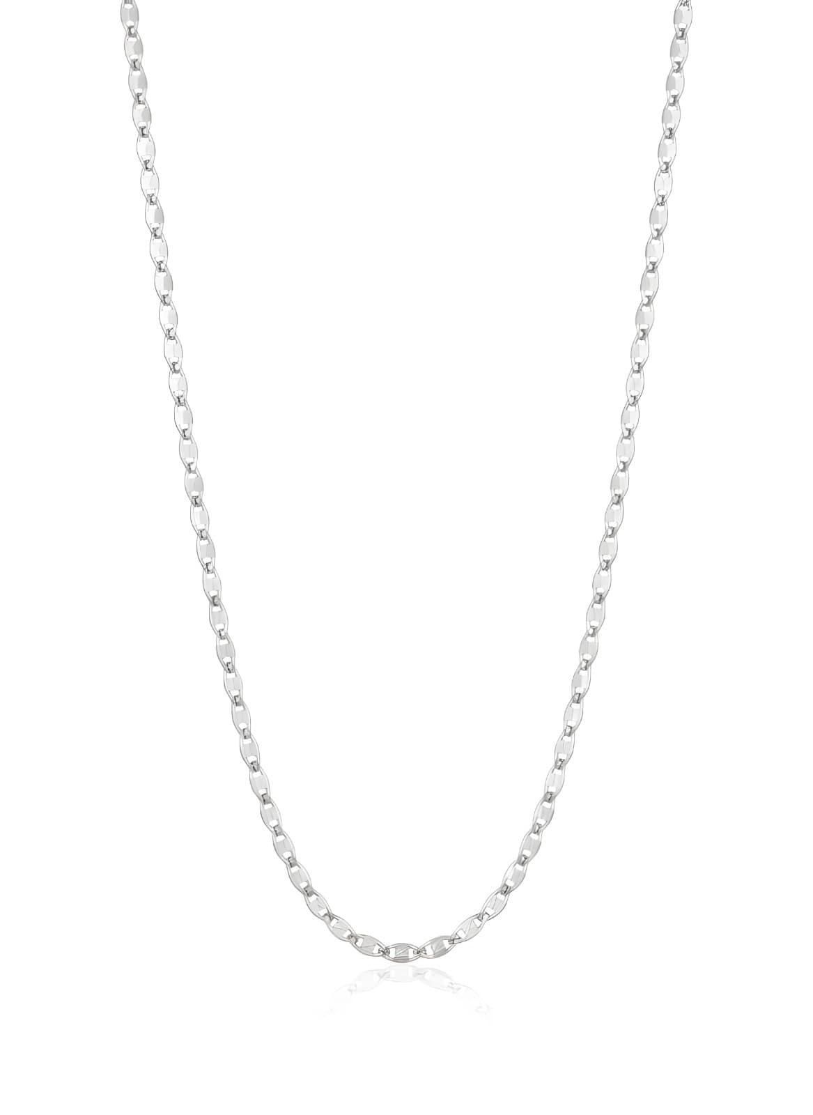 img_0217 925 Italian Silver Flat Mariner Chain Necklace