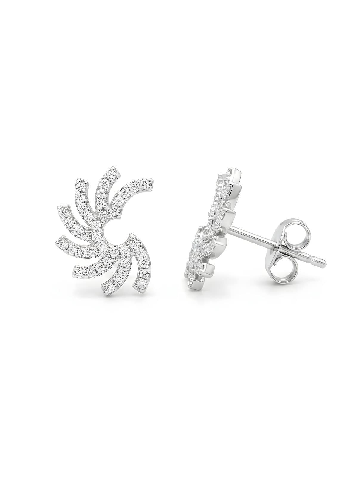 615974af-e9d2-4848-b95d-400015535569 Sparkling Silver Pave Swirl Stud Earrings