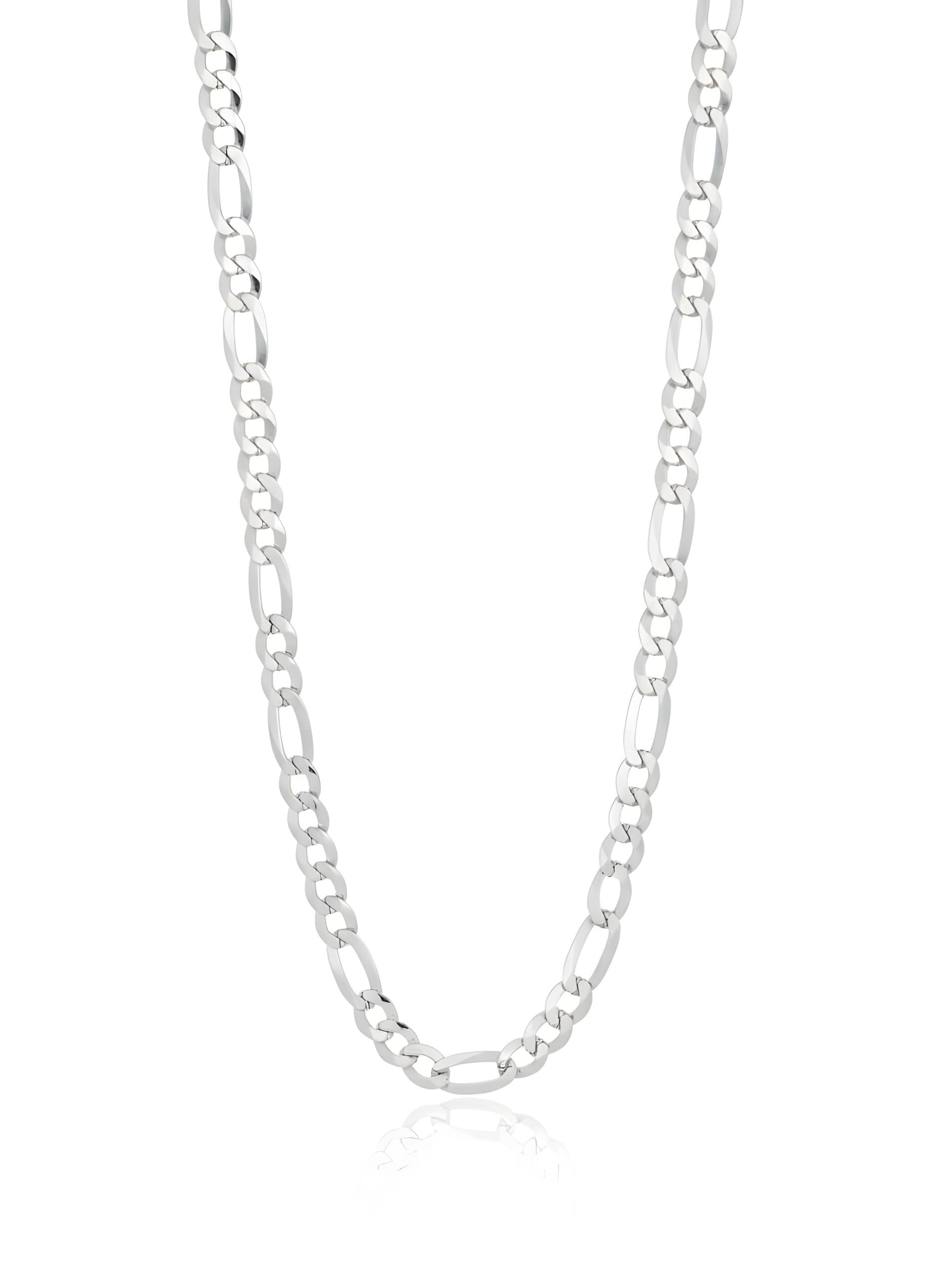 img_0214 Classic 925 Italian Silver Figaro Chain Necklace