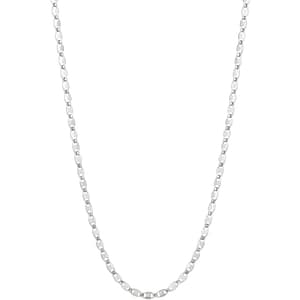 925 Italian Silver Flat Mariner Chain Necklace